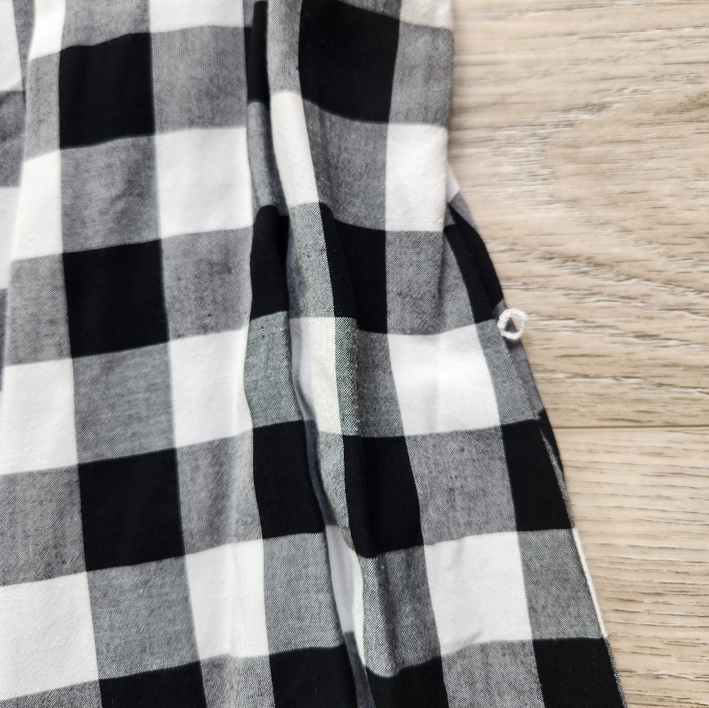 Loft Black and White Checkered Womens Medium Dress Cottagecore - Picture 10 of 10